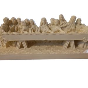 SOLD....Vintage Marble Resin of The Last Supper